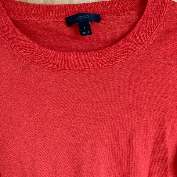 J. Crew red cotton sweater - Picture 2 of 3